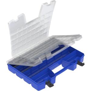Akro-Mils 06318 Multi Compartment Hardware and Crafts Portable Organizer Storage Case, (18-Inch x 13-Inch x 4-Inch), Blue(Blue)