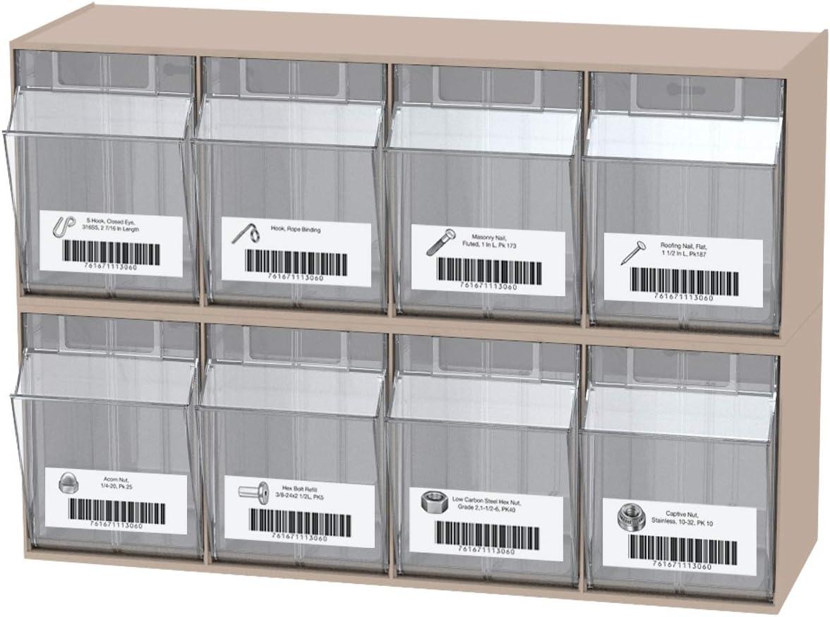 image:imageAkroMils TiltView Plastic Storage Cabinet with 4 Tilt Out Bins Horizontal Plastic Parts Organizer Teacher Toolbox and Office Supply Organizer 2358 W x 8316 H x 634 D StoneStone