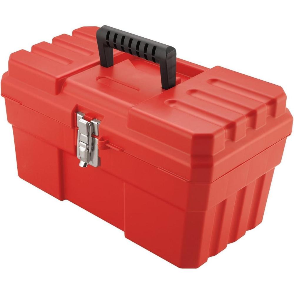 image:imageAkroMils 09514 ProBox Plastic Toolbox with Removable Tray for Tools Hobby or Craft Storage 14Inch x 8Inch x 8Inch RedRed