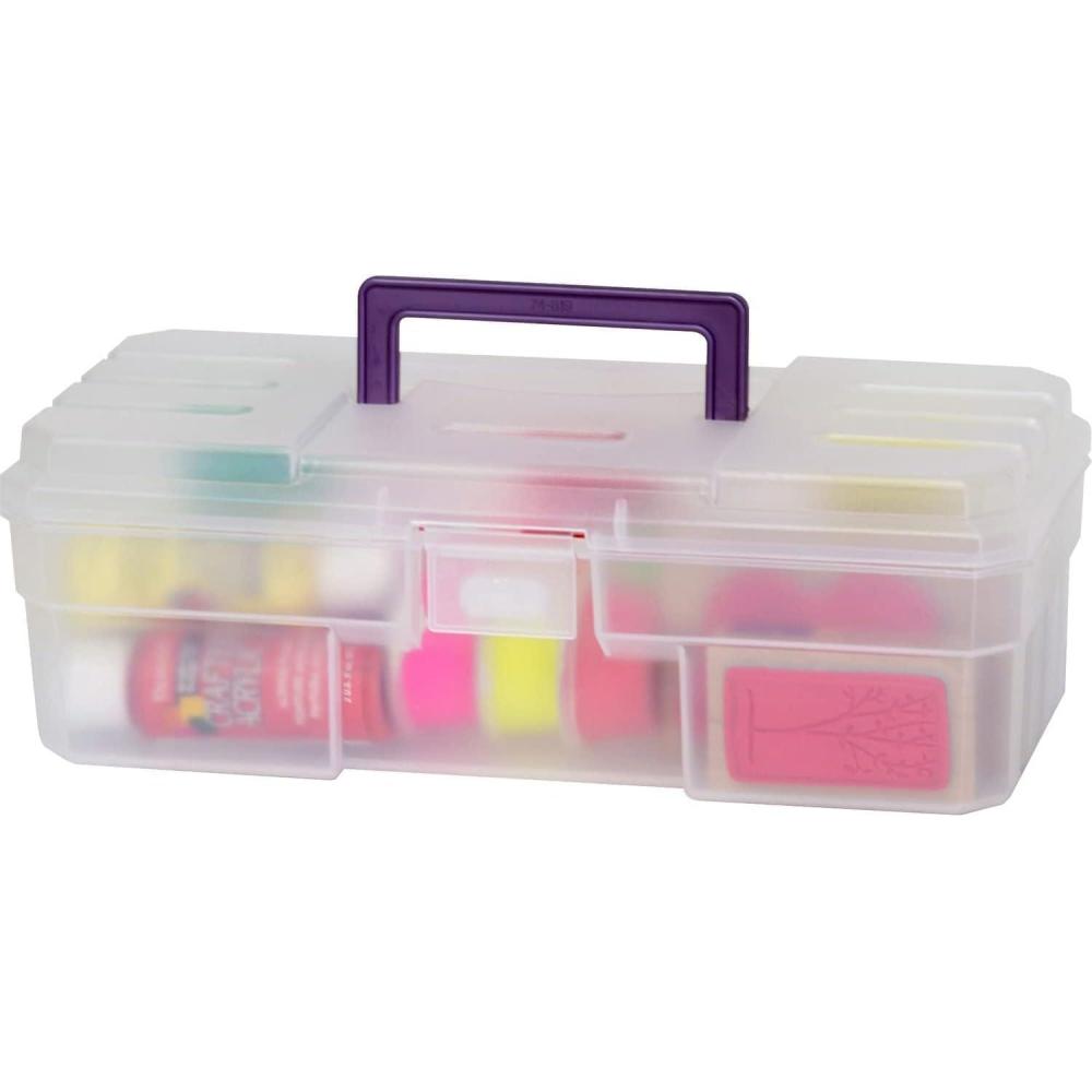 image:imageAkroMils 12Inch ProBox Plastic Art Supply Hobby or Craft Storage Toolbox Model 09912CLPUR 12 x 512 x 4 Clear