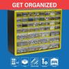 Akro Mils 10744 44-Drawer Hardware and Craft Cabinet, Red and Gray