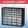 Akro Mils 10744 44-Drawer Hardware and Craft Cabinet, Red and Gray