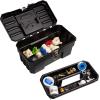 Akro-Mils 09514 ProBox Plastic Toolbox with Removable Tray for Tools, Hobby or Craft Storage, 14-Inch x 8-Inch x 8-Inch, Red(Black)