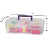 Akro-Mils 12-Inch ProBox Plastic Art Supply, Hobby or Craft Storage Toolbox, Model 09912CLPUR, (12″ x 5-1/2″ x 4″), Clear