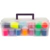 Akro-Mils 12-Inch ProBox Plastic Toolbox for Tools, Hobby or Craft Storage Toolbox, Model 09912, (12-Inch x 5-1/2-Inch x 4-Inch), Red(Clear)