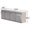 Akro-Mils TiltView Plastic Storage Cabinet with 4 Tilt Out Bins, Horizontal Plastic Parts Organizer, Teacher Toolbox, and Office Supply Organizer, 23-5/8″ W x 8-3/16″ H x 6-3/4″ D, Stone(Mocha Raspberry)