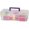 Akro-Mils 12-Inch ProBox Plastic Art Supply, Hobby or Craft Storage Toolbox, Model 09912CLPUR, (12″ x 5-1/2″ x 4″), Clear