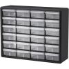 Akro-Mils 24-Drawer Plastic Drawer Storage Cabinet for Garage Organization, Bead Organizer, Building Bricks Storage, Teacher Toolbox, Makeup Organizer, 20″ W x 6″ D x 16″ H, 10724 Black(24 Drawer)