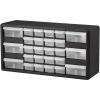 Akro-Mils 64-Drawer Plastic Drawer Storage Cabinet for Garage Organization, Bead Organizer, Building Bricks Storage, Teacher Toolbox, Makeup Organizer, 20″ W x 6″ D x 16″ H, 10764 Black(26-Drawer)