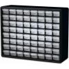 Akro-Mils 64-Drawer Plastic Drawer Storage Cabinet for Garage Organization, Bead Organizer, Building Bricks Storage, Teacher Toolbox, Makeup Organizer, 20″ W x 6″ D x 16″ H, 10764 Black(64 Drawer)