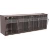 Akro-Mils TiltView Plastic Storage Cabinet with 4 Tilt Out Bins, Horizontal Plastic Parts Organizer, Teacher Toolbox, and Office Supply Organizer, 23-5/8″ W x 8-3/16″ H x 6-3/4″ D, Stone(Mocha Raspberry)
