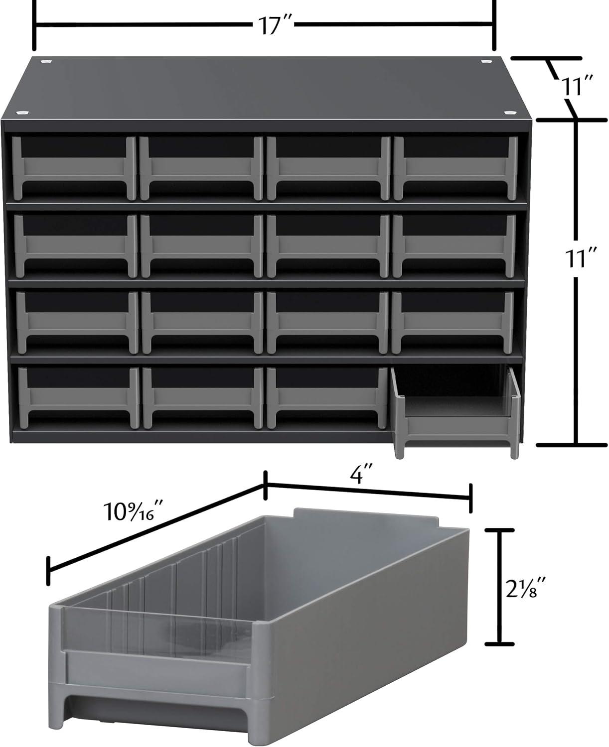 image:imageAkroMils Steel Garage Storage Cabinet Small Parts Organizer Metal Cabinet for Hardware Nails Screws Bolts Nuts and More 17 W x 11 D x 11 H 28Drawer Gray CabinetBlue Drawers 19228Gray CabinetBlack Drawers