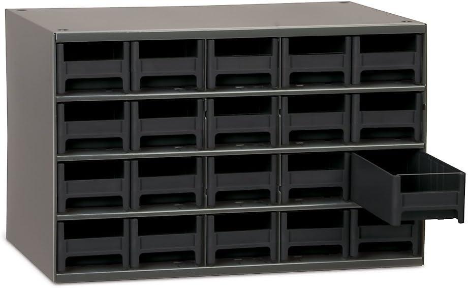 image:imageAkroMils Steel Garage Storage Cabinet Small Parts Organizer Metal Cabinet for Hardware Nails Screws Bolts Nuts and More 17 W x 11 D x 11 H 28Drawer Gray CabinetBlue Drawers 19228Gray CabinetBlack Drawers