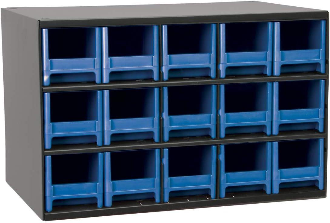 image:imageAkroMils Steel Garage Storage Cabinet Small Parts Organizer Metal Cabinet for Hardware Nails Screws Bolts Nuts and More 17 W x 11 D x 11 H 28Drawer Gray CabinetBlue Drawers 19228Gray CabinetBlue Drawers