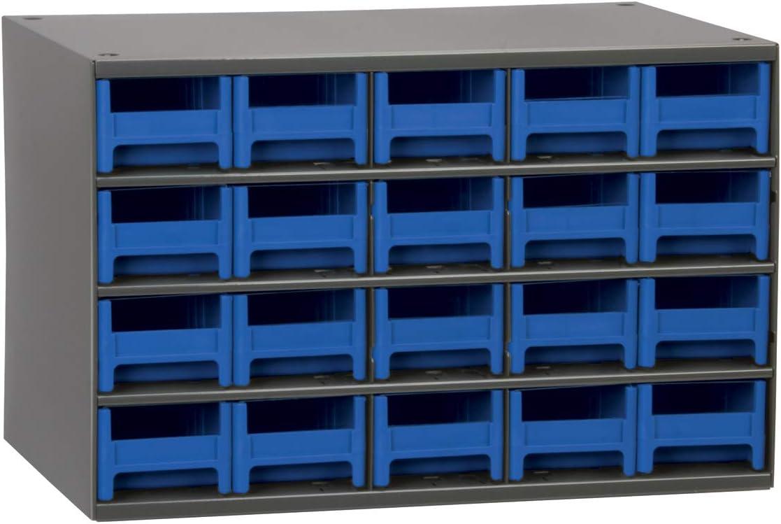 image:imageAkroMils Steel Garage Storage Cabinet Small Parts Organizer Metal Cabinet for Hardware Nails Screws Bolts Nuts and More 17 W x 11 D x 11 H 28Drawer Gray CabinetBlue Drawers 19228Gray CabinetBlue Drawers