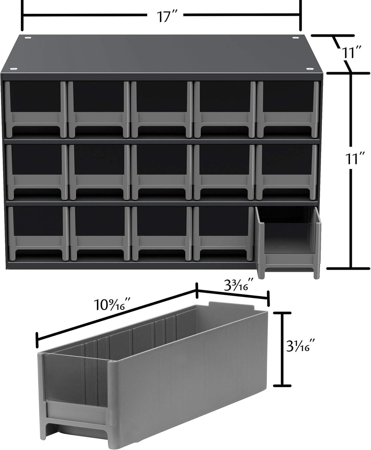 image:imageAkroMils Steel Garage Storage Cabinet Small Parts Organizer Metal Cabinet for Hardware Nails Screws Bolts Nuts and More 17 W x 11 D x 11 H 28Drawer Gray CabinetBlue Drawers 19228Gray CabinetBlack Drawers