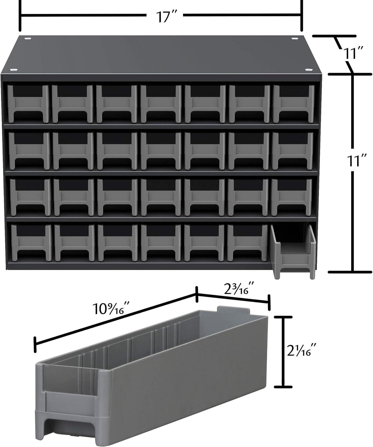image:imageAkroMils Steel Garage Storage Cabinet Small Parts Organizer Metal Cabinet for Hardware Nails Screws Bolts Nuts and More 17 W x 11 D x 11 H 28Drawer Gray CabinetBlue Drawers 19228Gray CabinetBlue Drawers