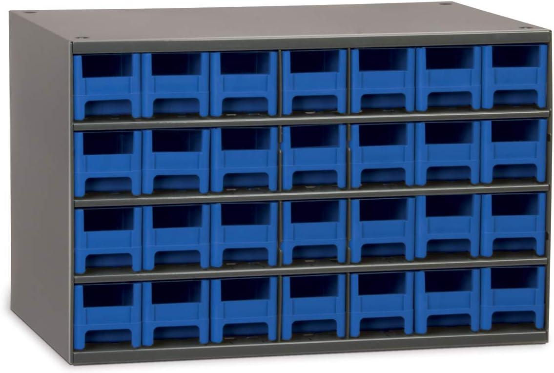 image:imageAkroMils Steel Garage Storage Cabinet Small Parts Organizer Metal Cabinet for Hardware Nails Screws Bolts Nuts and More 17 W x 11 D x 11 H 28Drawer Gray CabinetBlue Drawers 19228Gray CabinetBlue Drawers