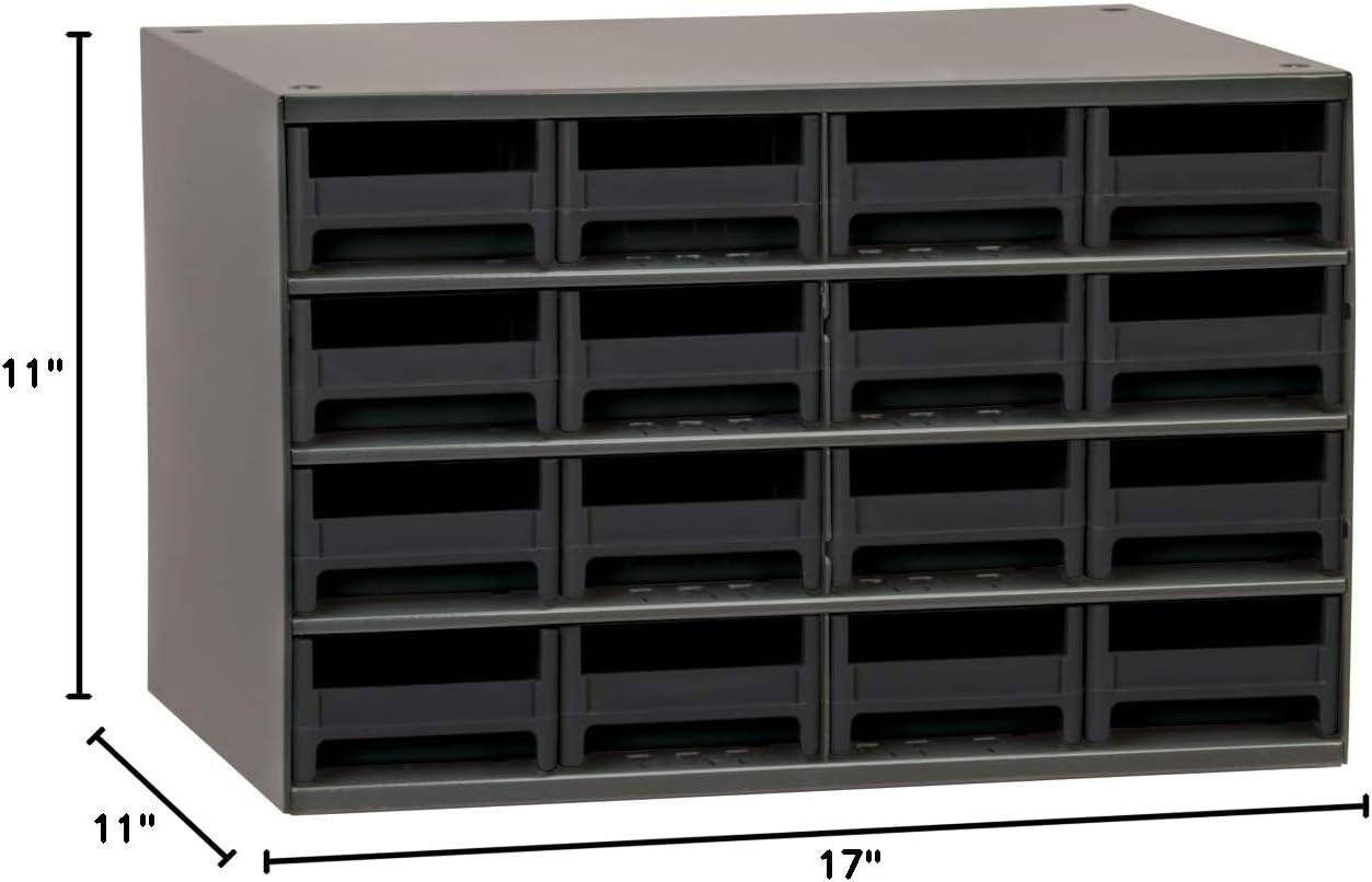 image:imageAkroMils Steel Garage Storage Cabinet Small Parts Organizer Metal Cabinet for Hardware Nails Screws Bolts Nuts and More 17 W x 11 D x 11 H 28Drawer Gray CabinetBlue Drawers 19228Gray CabinetBlack Drawers
