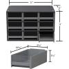 Akro-Mils Steel Garage Storage Cabinet, Small Parts Organizer Metal Cabinet for Hardware, Nails, Screws, Bolts, Nuts, and More, 17″ W x 11″ D x 11″ H, 28-Drawer, Gray Cabinet/Blue Drawers (19228)(Gray Cabinet/Black Drawers)