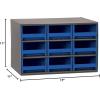 Akro-Mils Steel Garage Storage Cabinet, Small Parts Organizer Metal Cabinet for Hardware, Nails, Screws, Bolts, Nuts, and More, 17″ W x 11″ D x 11″ H, 28-Drawer, Gray Cabinet/Blue Drawers (19228)(Gray Cabinet/Blue Drawers)