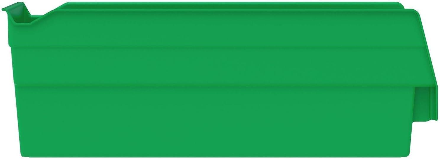 image:imageAkroMils 30120 Plastic Shelf Bins Heavy Duty Storage Bins for Garage Closet and Drawer Organization 12 x 4 x 4 Blue 24PackGreen