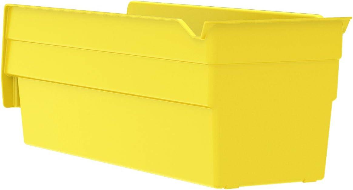 image:imageAkroMils 30120 Plastic Shelf Bins Heavy Duty Storage Bins for Garage Closet and Drawer Organization 12 x 4 x 4 Blue 24PackYellow