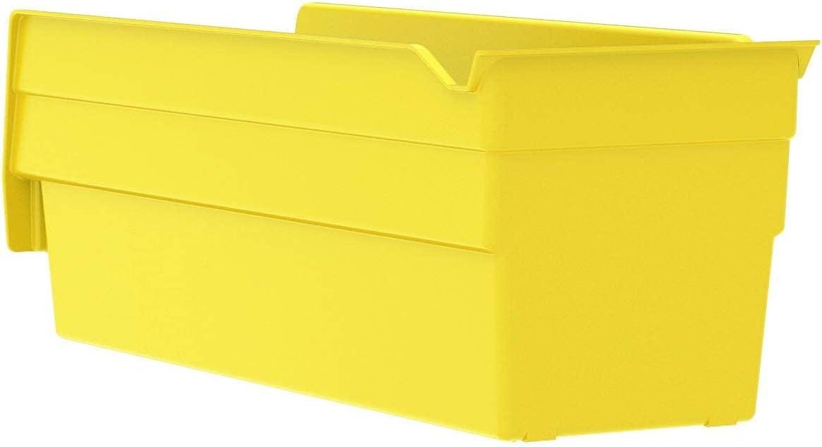 image:imageAkroMils 30120 Plastic Shelf Bins Heavy Duty Storage Bins for Garage Closet and Drawer Organization 12 x 4 x 4 Blue 24PackYellow