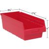 Akro-Mils 30088 ShelfMax Plastic Nesting Shelf Bin Box, 18-Inch L by 8-Inch W by 6-Inch H, Blue, Case of 8(Clear)