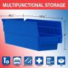 Akro-Mils 30120 Plastic Shelf Bins, Heavy Duty Storage Bins for Garage, Closet, and Drawer Organization, 12″ x 4″ x 4″, Blue, 24-Pack(Green)