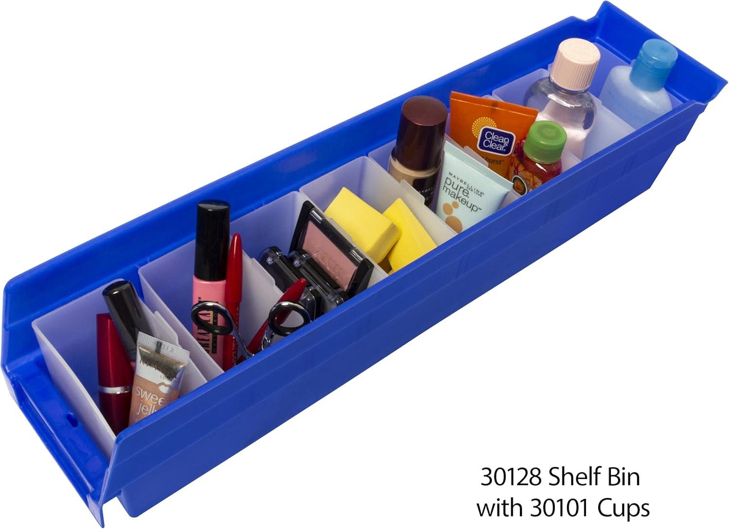 image:imageAkroMils 30101 Plastic Bin Cup Storage for Sorting Small Parts In Shelf Bins 2Inch x 314Inch x 3Inch White Case of 482 x 314 x 3