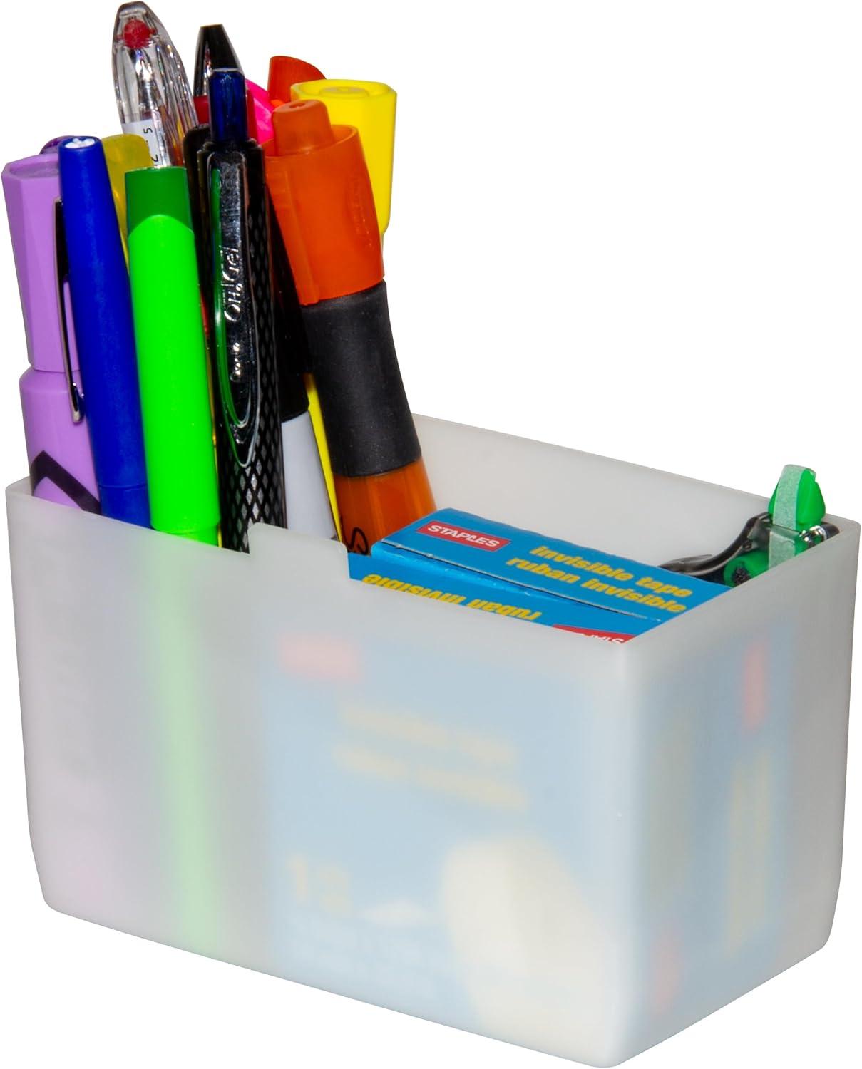 image:imageAkroMils 30101 Plastic Bin Cup Storage for Sorting Small Parts In Shelf Bins 2Inch x 314Inch x 3Inch White Case of 48234 x 5 x 3