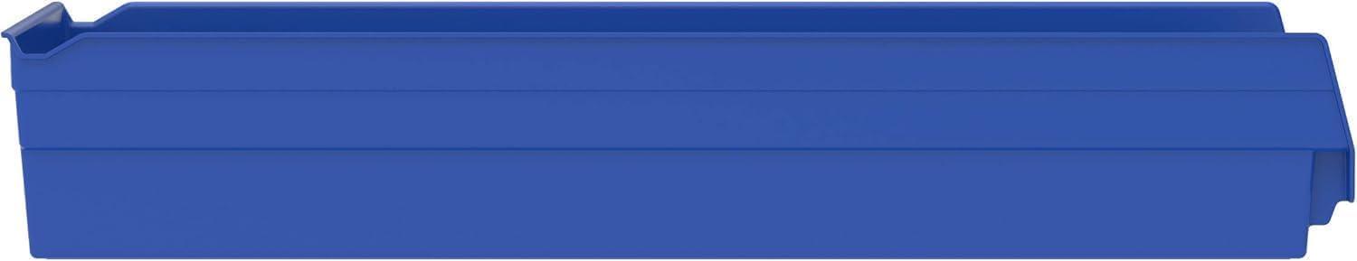 image:imageAkroMils 30184 Plastic Shelf Bins Heavy Duty Storage Bins for Garage Closet and Drawer Organization 24 x 8 x 4 Yellow 6PackBlue