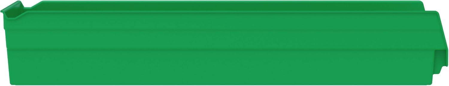 image:imageAkroMils 30184 Plastic Shelf Bins Heavy Duty Storage Bins for Garage Closet and Drawer Organization 24 x 8 x 4 Yellow 6PackGreen