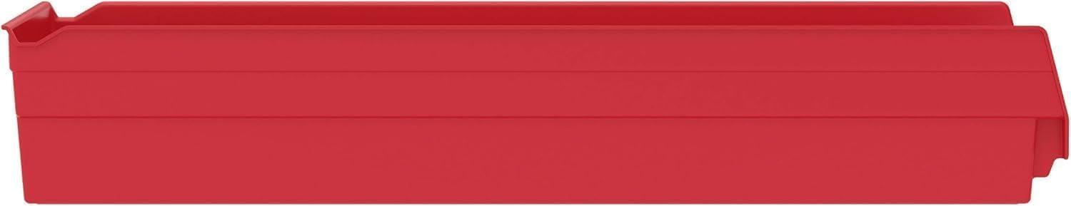 image:imageAkroMils 30184 Plastic Shelf Bins Heavy Duty Storage Bins for Garage Closet and Drawer Organization 24 x 8 x 4 Yellow 6PackRed