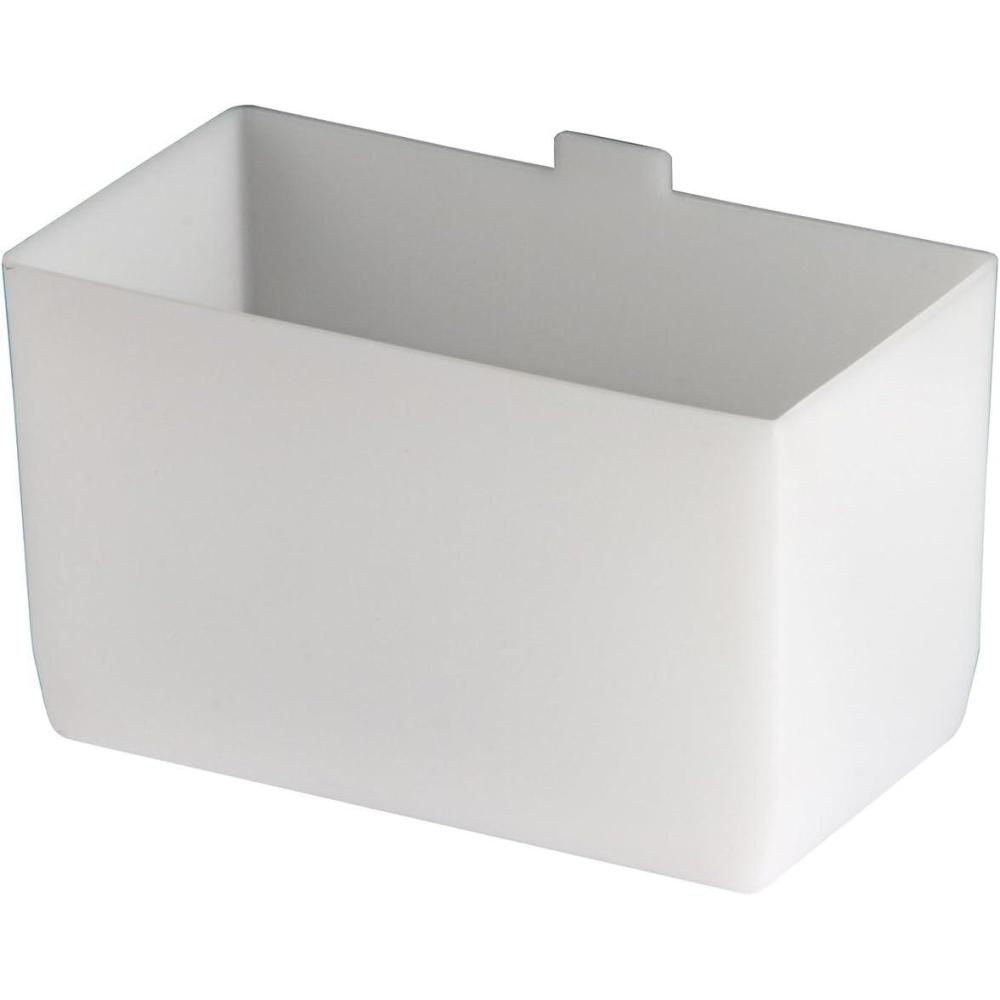 image:imageAkroMils 30101 Plastic Bin Cup Storage for Sorting Small Parts In Shelf Bins 2Inch x 314Inch x 3Inch White Case of 48234 x 5 x 3