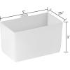 Akro-Mils 30101 Plastic Bin Cup Storage for Sorting Small Parts In Shelf Bins, (2-Inch x 3-1/4-Inch x 3-Inch), White, Case of 48(2-3/4″ x 5″ x 3″)
