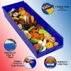 Akro-Mils 30184 Plastic Shelf Bins, Heavy Duty Storage Bins for Garage, Closet, and Drawer Organization, 24″ x 8″ x 4″, Yellow, 6-Pack(Clear)