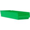 Akro-Mils 30184 Plastic Shelf Bins, Heavy Duty Storage Bins for Garage, Closet, and Drawer Organization, 24″ x 8″ x 4″, Yellow, 6-Pack(Green)