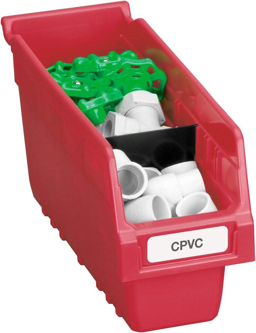 image:imageAkroMils 30040SCLAR Nesting Plastic Shelf Bin 16 Pack 1158 x 418 x 6 ClearRed