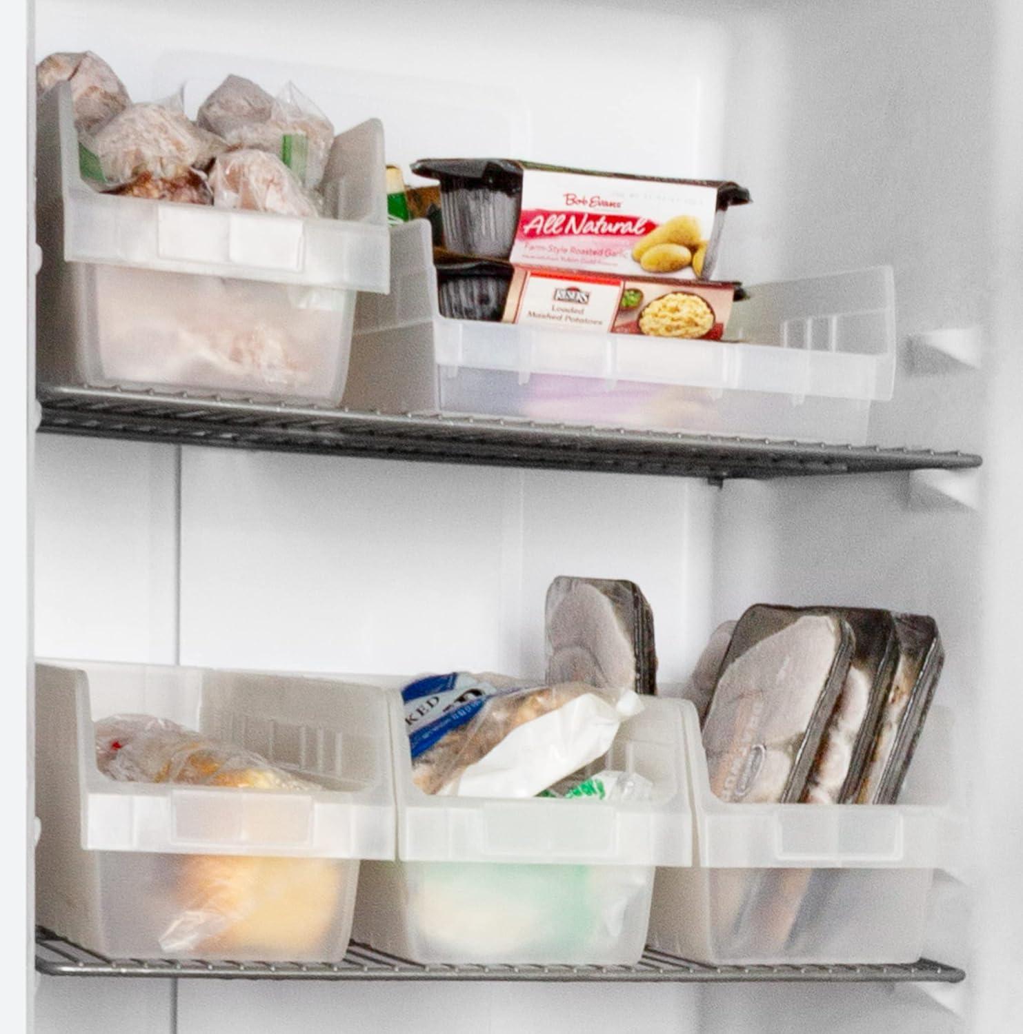 image:imageAkroMils 30098 ShelfMax Plastic Nesting Shelf Bin Box 18Inch Length x 675 Inch Width x 6Inch Height Blue 10PackClear