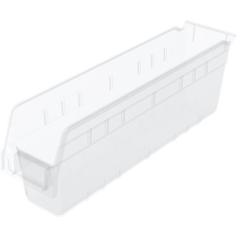 image:imageAkroMils 30048 Plastic Nesting ShelfMax Storage Bin Box 18Inch x 4Inch x 6Inch Clear 8PackClear