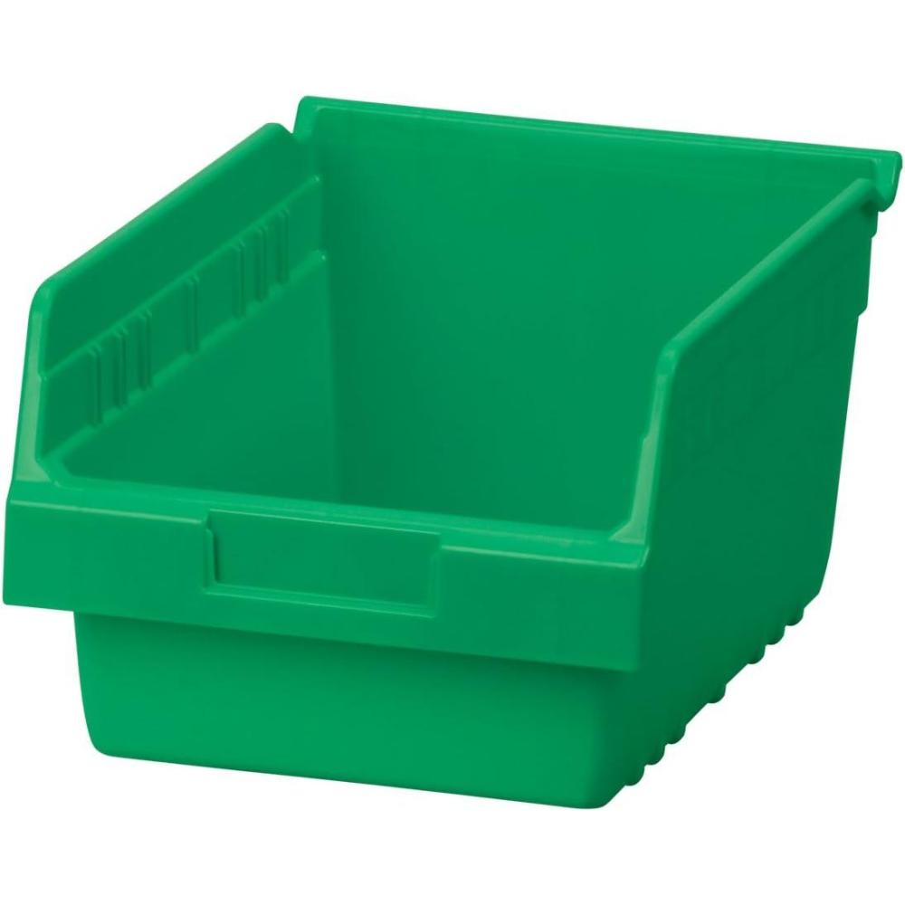image:imageAkroMils 30080 ShelfMax Plastic Nesting Shelf Bin Box 12Inch L by 8Inch W by 6Inch H Blue Case of 8Green