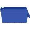 Akro-Mils 30040SCLAR Nesting Plastic Shelf Bin (16 Pack), 11-5/8″ x 4-1/8 x 6″, Clear(Blue)