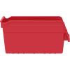 Akro-Mils 30040SCLAR Nesting Plastic Shelf Bin (16 Pack), 11-5/8″ x 4-1/8 x 6″, Clear(Red)