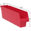 Akro-Mils 30048 Plastic Nesting ShelfMax Storage Bin Box, (18-Inch x 4-Inch x 6-Inch), Clear, (8-Pack)(Blue)