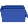 Akro-Mils 30080 ShelfMax Plastic Nesting Shelf Bin Box, 12-Inch L by 8-Inch W by 6-Inch H, Blue, Case of 8(Blue)