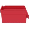 Akro-Mils 30080 ShelfMax Plastic Nesting Shelf Bin Box, 12-Inch L by 8-Inch W by 6-Inch H, Blue, Case of 8(Clear)
