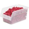 Akro-Mils 30090 Plastic Nesting ShelfMax Storage Bin Box, (12-Inch x 6-Inch x 6-Inch), Red, (10-Pack)(Clear)