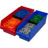 Akro-Mils 30098 ShelfMax Plastic Nesting Shelf Bin Box, 18-Inch Length x 6.75 Inch Width x 6-Inch Height, Blue (10-Pack)(Blue)